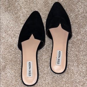 Steve Madden suede black mule